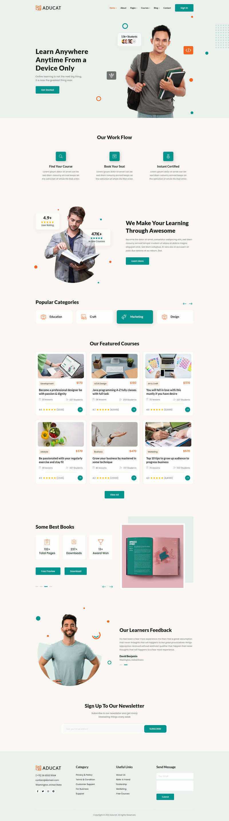Bootstrap5响应式在线课程教育网页模板-项目资源网