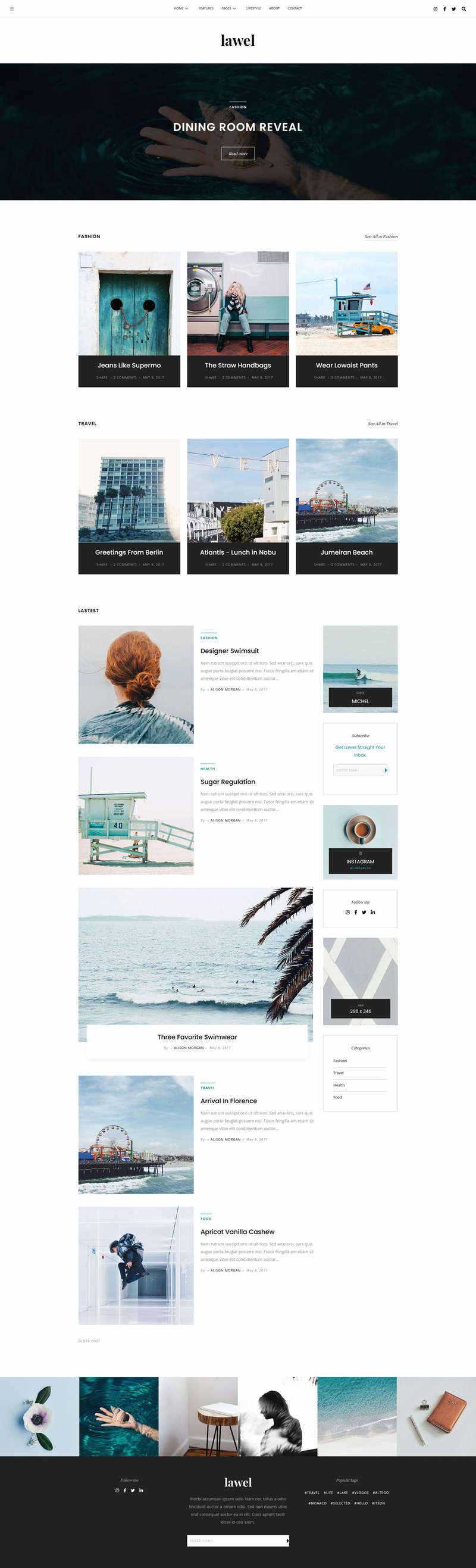 BootStrap5旅游图文相册博客HTML模板-项目资源网