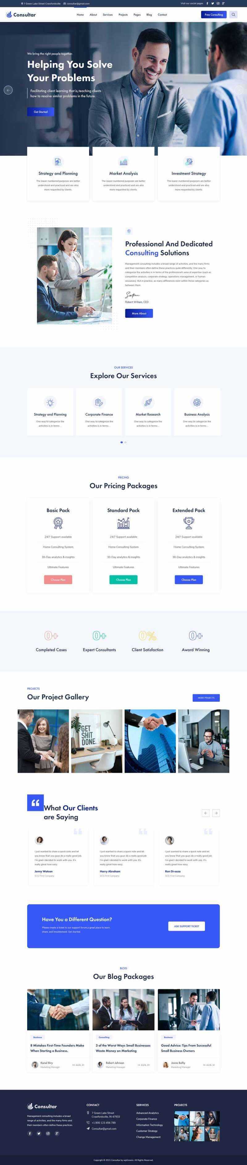 响应式商业咨询解决方案HTML5网站模板-项目资源网