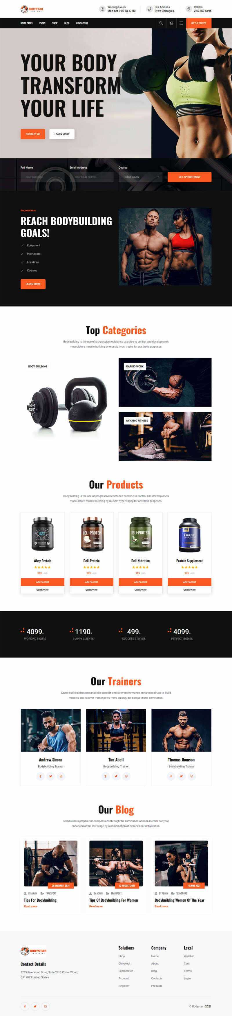 bootstrap响应式健身房设备公司官网html模板-项目资源网