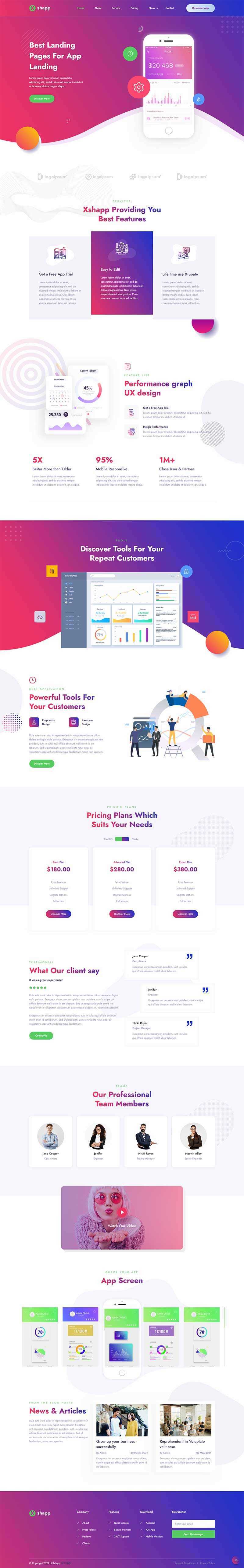 响应式app软件功能介绍官网html模板-项目资源网