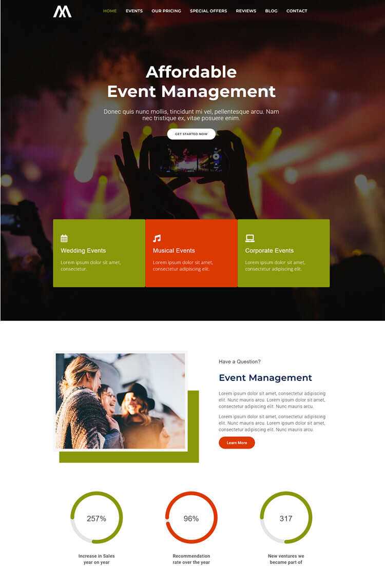 各类活动策划公司网站html5模版-项目资源网