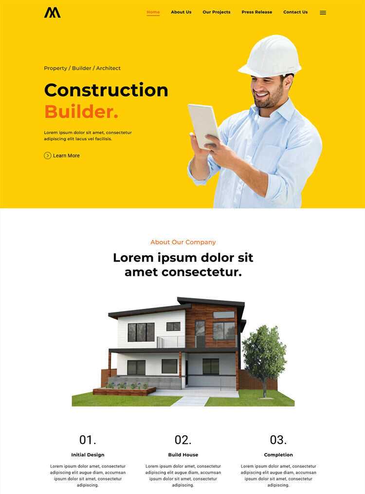 房地产建筑开发商网站html5模板-项目资源网