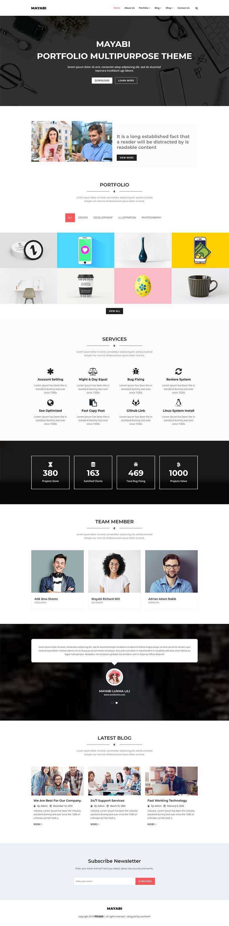 响应式多用途的公司业务展示HTML5模板-项目资源网