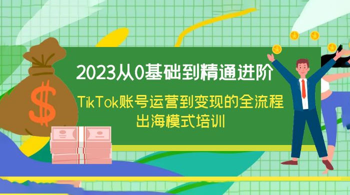 2023 从 0 基础到精通进阶,TikTok 账号运营到变现的全流程出海模式培训-项目资源网