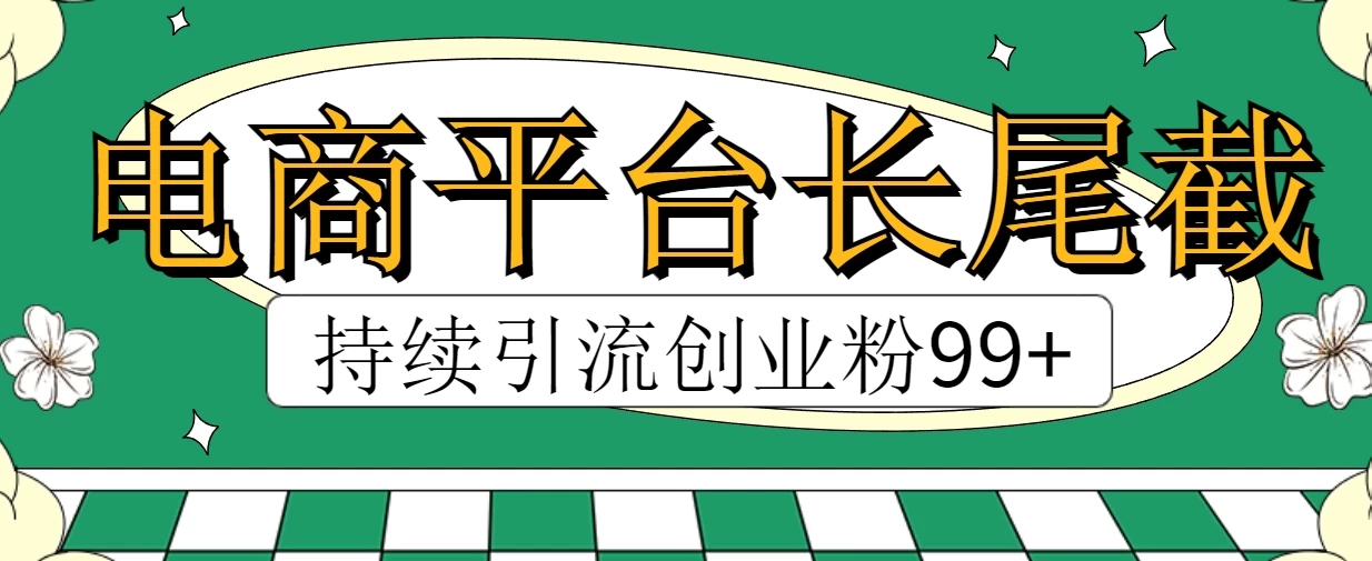 电商平台长尾截流，持续引流创业粉99+-项目资源网