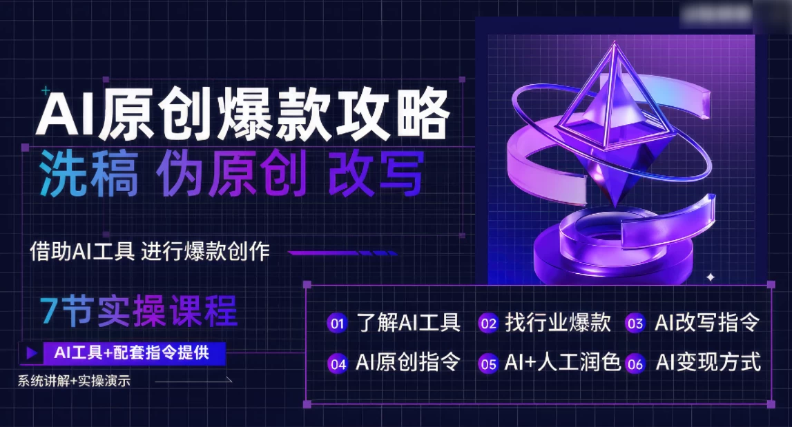 AI原创爆款攻略，洗稿改写伪原创必备，轻松创作10万+爆款文案-项目资源网