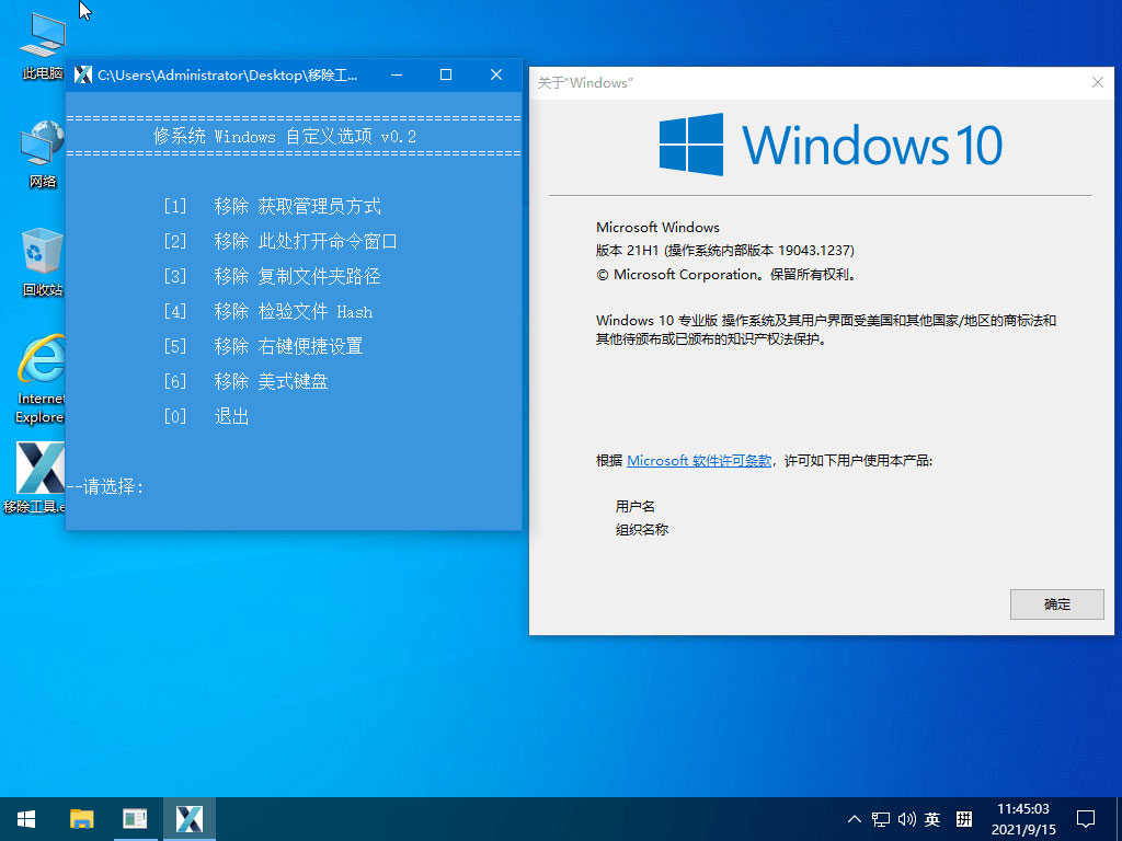 图片[2]-小修 Windows 10 21H1(19043.1237) 精简优化版-项目资源网