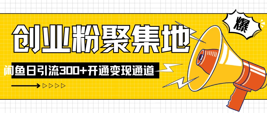 导师IP计划如何跑通闲鱼，日入创业粉300+，开通变现渠道-项目资源网