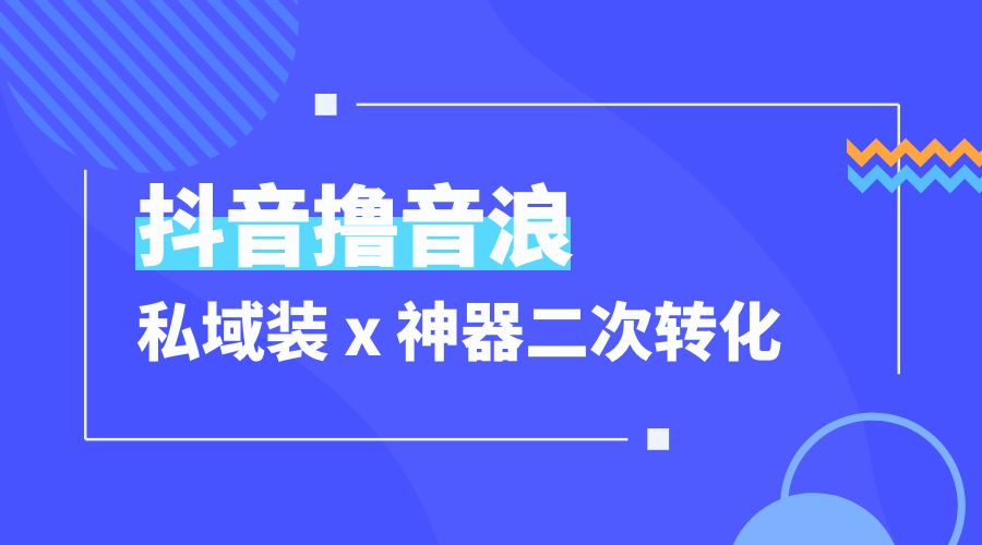抖音撸音浪私域装 x 神器二次转化：单日变现超 500「详细操作教程」-项目资源网