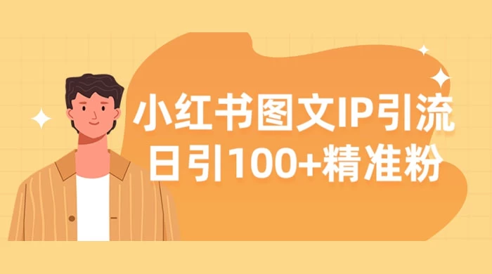 小红书图文 IP 引流，日引 100+ 精准粉【揭秘】-项目资源网
