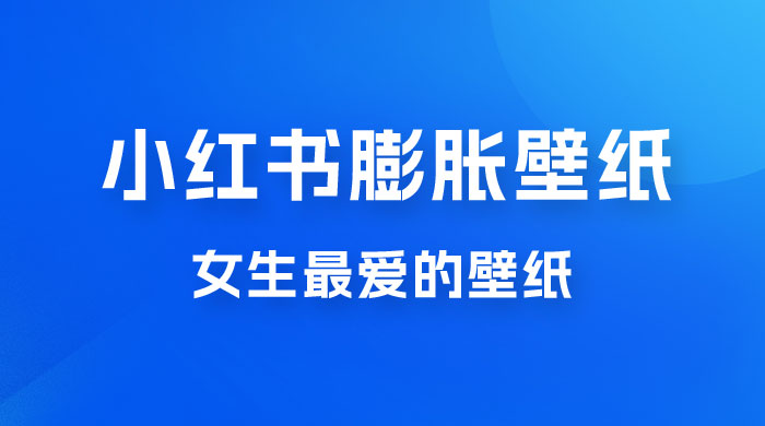小红书膨胀壁纸项目玩法，女生最爱的壁纸，0 门槛新手也可操作日入 300+-项目资源网